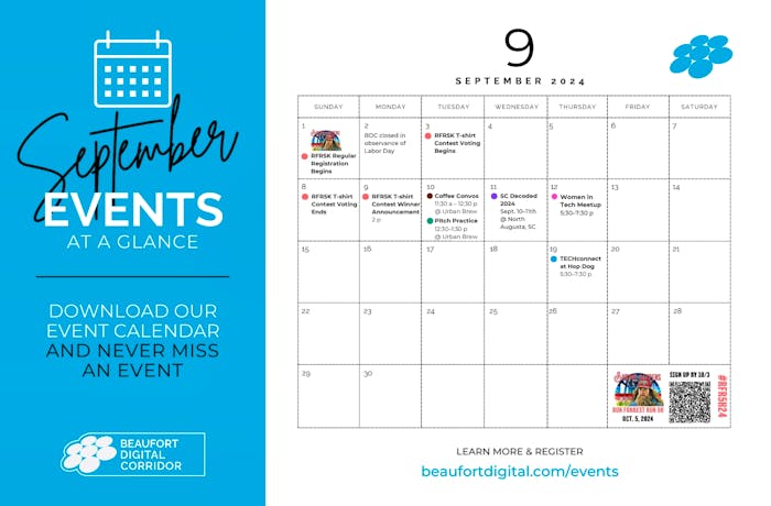 September 2024 Event Calendar Events Beaufort Digital Corridor September 2024 Event Calendar Events Beaufort Digital Corridor
